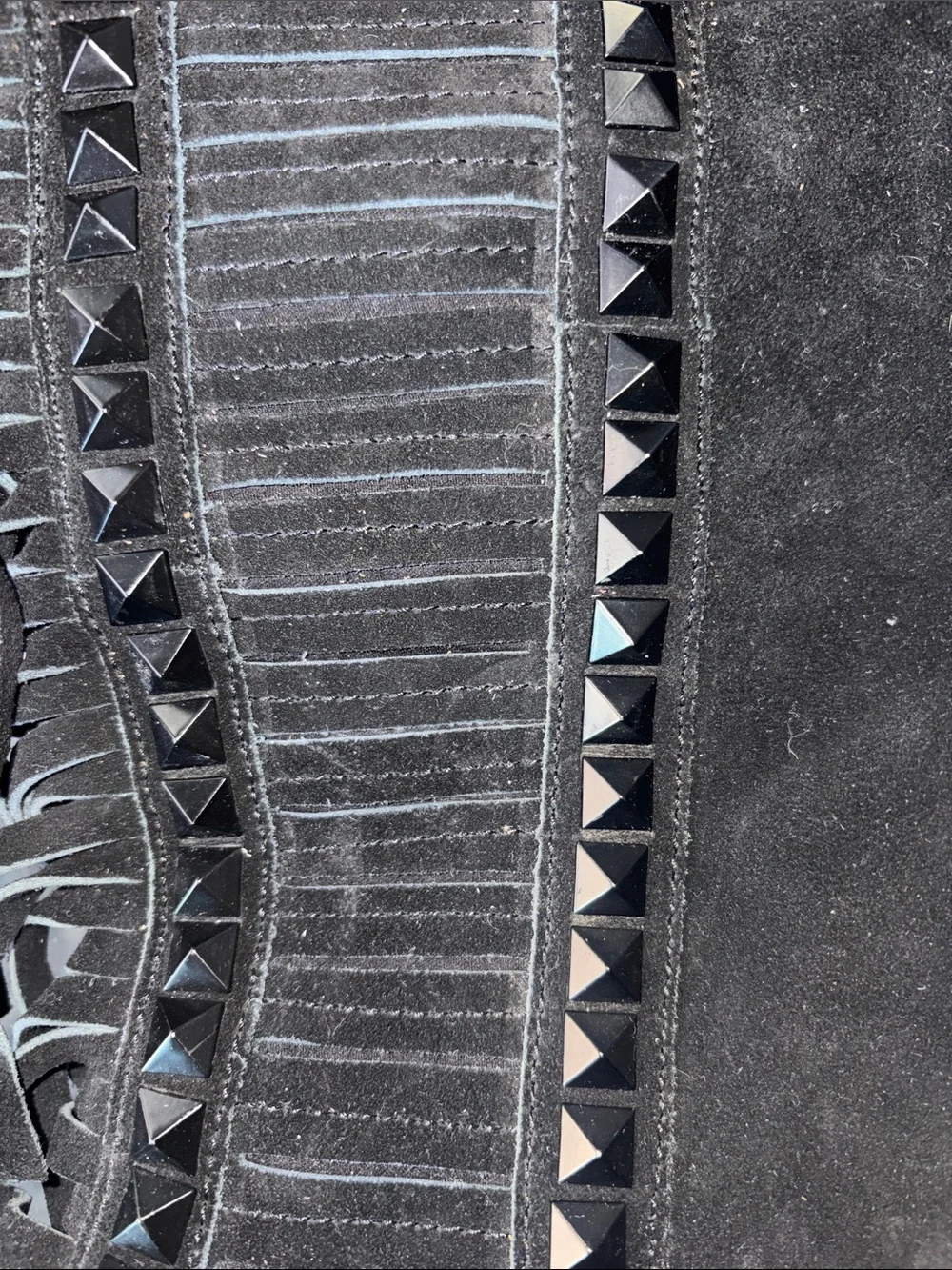ASH Black Suede Fringe Tall Boots - Women's 8 NWOB